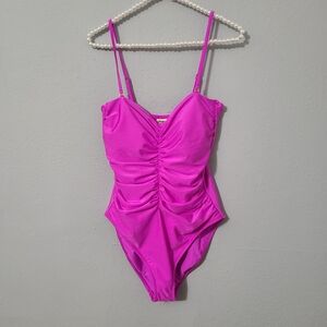 Aubrey‎ Ruched Shimmer One-Piece Swimsuit